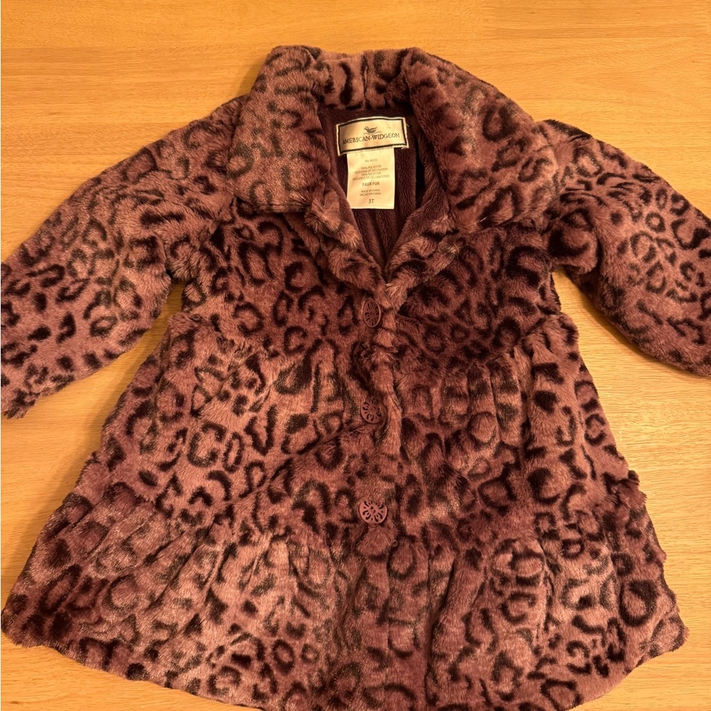 American Widgeon Girls Faux Fur Coat - Size 3